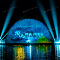 Équipement de spectacle aquatique personnalisé pour lagoons : Écran flottant, Fontaine dansante, Projection holographique 7D, Laser et Lumières LED colorées