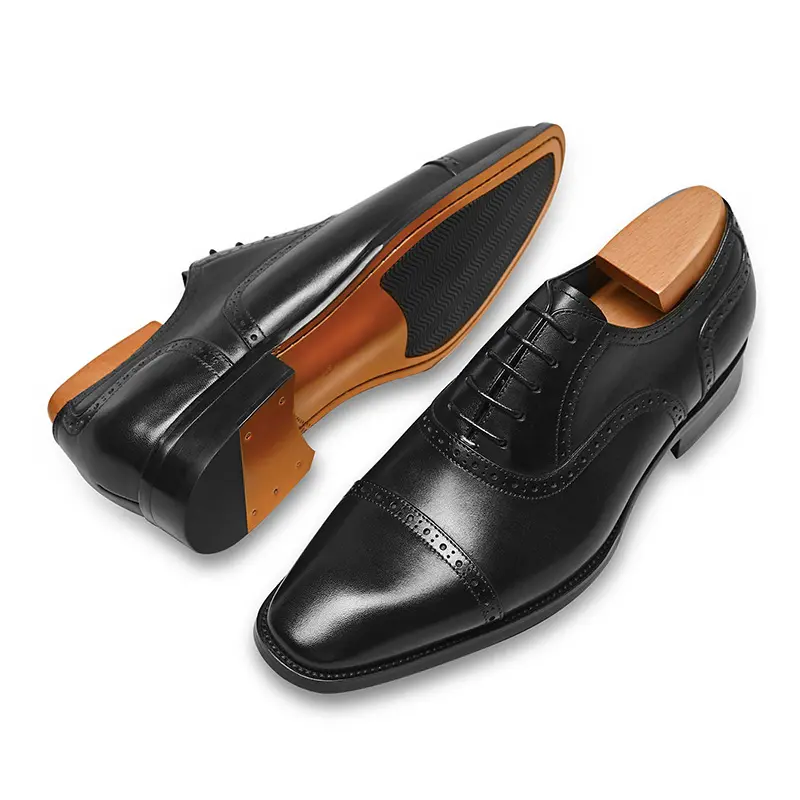 Most popular men's casual shoes used oxford leather shoes hidden increasing footwear for men