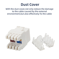 Módulo de Red Keystone Jack Cat6 RJ45 UTP de Alta Calidad, Tipo Dual 110 de 180 Grados, para Piezas de Telecomunicaciones