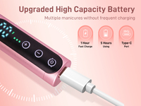 Ponceuse à ongles professionnelle portable en métal, haute vitesse 0-35000 tr/min, rechargeable par USB, pour usage domestique et en salon, logo personnalisé