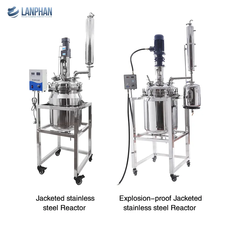 Réacteur chimique en acier inoxydable de haute qualité avec agitateur et vitesse d'agitation à commande numérique