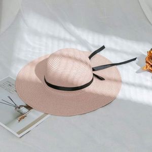 หมวกฟาง100% ฤดูร้อนสำหรับผู้หญิงหมวกกันแดดปรับแต่งได้ - Product Image 4