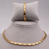 Parure bijoux assortie maillons forme larme élégante tendance, bijoux de gros urbain