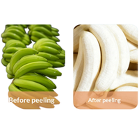 Arbeidsbesparende machine voor het pellen van onrijpe plantains en groene bananen met een hoge schilmogelijkheid, professioneel gebruik.