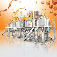 Équipement de brassage de bière 2000L avec pompe et PLC pour restaurant et brasserie