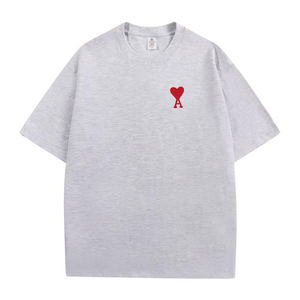 T-shirt in Puro Cotone di Alta Qualità con Logo Ricamato, Casual <span class=keywords><strong>e</strong></span> Comoda per l'Estate, Abbigliamento Sportivo a Maniche Corte per Uomo <span class=keywords><strong>e</strong></span> Donna - Product Image 2