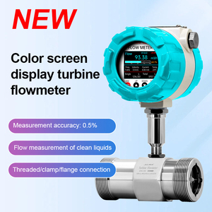 عداد تدفق توربيني بشاشة ملونة عرض رقمي عالي الدقة لقياس تدفق السوائل للماء والزيت والمواد الكيميائية الصناعية - Product Image 2