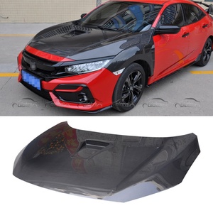 Cubierta de Capó de Motor de Fibra de Carbono Tipo TR para Honda Civic 10ª Gen Si Modelos 2016+ Incluye Tornillos - Product Image 2