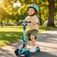 Trottinette pour enfants 3 en 1 légère avec logo personnalisé, pliable, hauteur réglable, 3 roues, avec siège