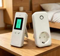 Nuevo Diseño de Termostato Inalámbrico Programable y Fácil de Usar, Enchufable, para Calefacción o Refrigeración del Hogar en la Sala de Estar