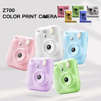 Appareil photo instantané HD 1080P sans application requise, imprimante photo et vidéo thermique sans encre, cadeau portable pour les voyages, les fêtes, l'école, le bricolage
