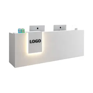 In legno moderno colore personalizzato al dettaglio boutique reception negozio registratore di cassa con LED