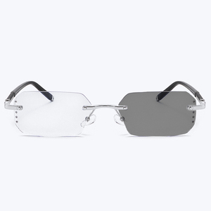 <span class=keywords><strong>Occhiali</strong></span> da Lettura Unisex Senza Montatura in Metallo Fotocromatici <span class=keywords><strong>con</strong></span> <span class=keywords><strong>Filtro</strong></span> <span class=keywords><strong>Luce</strong></span> <span class=keywords><strong>Blu</strong></span>, Modello Quadrato - Product Image 4