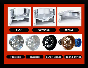 Rodas de Caminhão Forjadas 4x4 Offroad Polidas 20x12 22x14 24x12 24x14 26x16 28x16 8x170 8x180 8x6.5 6x5.5 para GMC Ford Chevy RAM - Product Image 5