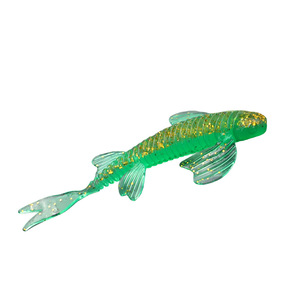 Leurre souple artificiel réaliste en silicone flottant en forme de ver avec ailes et queue de papillon scintillantes pour la pêche en eau douce et salée - Product Image 1