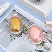 Boîte de rangement pour éponges de maquillage Space Capsule avec étui en plastique, éponge de maquillage double usage (sèche/humide) pour poudre, vente en gros