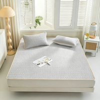 Parure de draps 3 pièces moderne en tissu soie glacée épaisse 6mm avec latex rafraîchissant, respirante et douce pour l'été, vente en gros, taille personnalisée