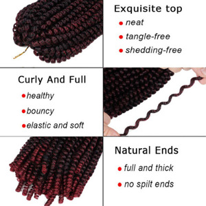 Mới Đến Tự Nhiên Màu Đen Afro <span class=keywords><strong>Twist</strong></span> Sofe Dây Bện Extention Cho Phụ Nữ Xoăn Crochet Tóc 8 Inch Bện Tóc - Product Image 6