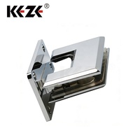 Charnière de porte de douche en verre à 90 degrés en acier inoxydable moderne KEZE, certifiée CE, réglable, fixation murale, plaque arrière courte, épaisseur 5 mm