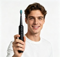 Brosse à dents électrique sonique personnalisable IPX7 avec têtes de rechange plus douces, blanchiment des dents, minuteur intelligent, 4 modes optionnels, autonomie de 300 jours