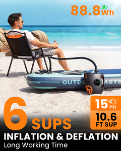 Pompe électrique rechargeable 88,8 Wh avec 3 modes intelligents, gonfle <span class=keywords><strong>4</strong></span> planches à pagaie d'suite pour kayak gonflable - Product Image 2