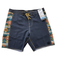 Shorts de surf vintage pour hommes, shorts de bain athlétiques avec doublure en mesh et passants de ceinture, pour les vacances et la plage