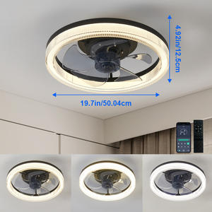 Ventilateur de plafond avec lampe certifié Zhongshan Lighting, moderne et simple, 110v, intensité réglable pour salle à manger - Product Image 2
