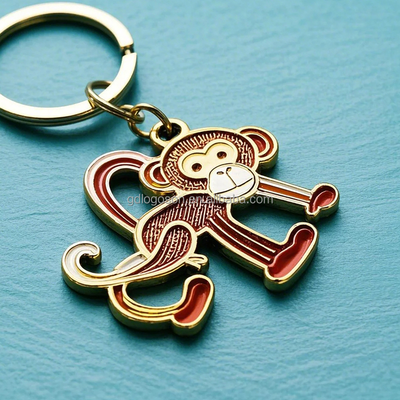 Custom Made Gibraltar Monkey Shaped Keychains | Nickel-Free Metal