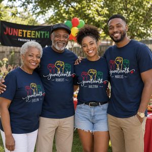 T-shirt Juneteenth personnalisé pour la Journée de la Liberté 1865, cadeau pour la Journée de l'histoire des Noirs, pour hommes et femmes, chemise en jersey de coton à manches courtes - Product Image 4