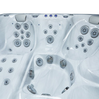 Jacuzzi Moderno VIRLUX con Sistema Plug and Play, 54 Jets, Calentador de 3.0kW, 50 Pies Cuadrados Filtro para una Fácil Instalación en el Hogar en una Villa
