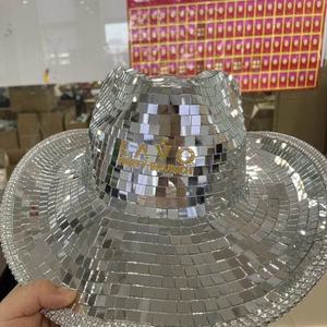 Moda espejo Bola de discoteca sombrero ráfaga Flash pescador sombrero noche Club baile <span class=keywords><strong>Bar</strong></span> noche tienda fiesta discoteca sombrero al por mayor - Product Image 6