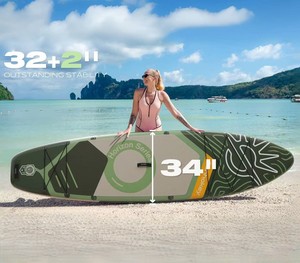 ดรอปชิปปิ้ง OEM บอร์ดยืนพายลมแบบเป่าลมขนาด 11'*34'' ตะเข็บเชื่อมร้อนพร้อมอุปกรณ์เสริม SH06 Oemodm ปรับแต่งได้ - Product Image 1