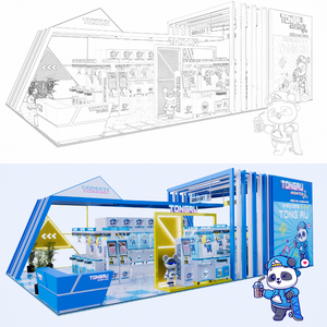 Ngoài trời 42 ''đơn Claw hạnh phúc nhà đồ chơi cần cẩu máy tự động viên nang Claw Cửa hàng bán hàng tự động máy đồng tiền hoạt động trò chơi nhà cung cấp - Product Image 2