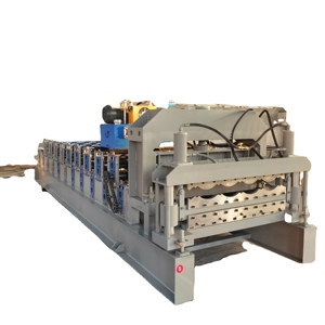 Vente d'usine rouleau double couche formant la machine tuile de toiture en acier ondulé faisant la machine avec des composants de base de roulement de moteur - Product Image 3