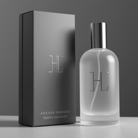 Bouteilles de parfum en verre réutilisables de 2oz 3oz 5oz 10ml 30ml 100ml contenants de parfums vides carrés avec boîte