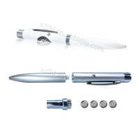 Stylo torche multifonction avec projecteur LED personnalisé, lampe de poche, stylo à bille en métal portable pour la publicité et les promotions