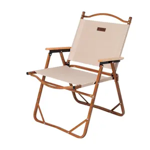 JETSHARK уличная мебель Kermit стул деревянное покрытие алюминиевый портативный легкий складной стул для кемпинга