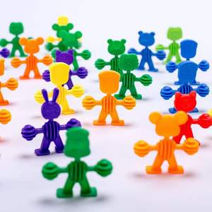 Ineinandergreifende Plastik-Bausteine STEM Lernspielzeug Verbindungsblöcke für Kinder Vorschuljungen Mädchen ab <span class=keywords><strong>3</strong></span> Jahren Offenes Set - Product Image 5