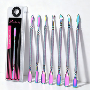 Cross-Border Russian Double-Head Nail <b>File</b> Cuticle Pusher Remover Tool Manicure Trimming Dead Skin Individually Packaged - Product Image 1