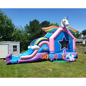 गर्म बिक्री में inflatable उछाल घर आउटडोर यूनिकॉर्न यूनिसेक्स बाउंसी कैरल्स यू-वी-प्रोटेक्टिव लौ रिटेलेंट 1000 किलोग्राम क्षमता - Product Image 6