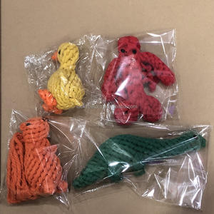 Mainan anjing tali hewan kunyah tali simpul katun buatan tangan - Product Image 5