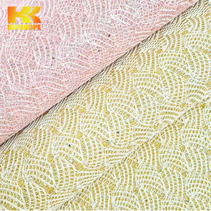 Cuir synthétique à motif de feuilles, pailleté, texture brillante, matière pour chaussures, sacs et accessoires de mode - Product Image 2