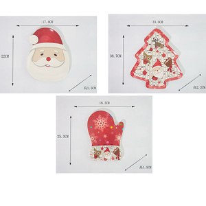 Set of 3 Red Melamine Kids <strong>Christmas</strong> Dessert <strong>Plates</strong> Plato Fiestas Party <strong>Plate</strong> Dish for <strong>Christmas</strong> <strong>Eve</strong> Treats - Product Image 4