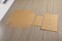 Boîte rigide en carton pliable avec plateau à 4 compartiments en papier kraft personnalisé, insert en papier pour emballage de boîte cadeau