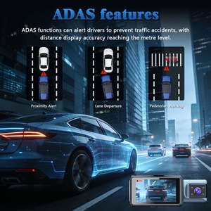 Dashcam Wifi 4K+4K+1K a 3 telecamere con GPS, ADAS, visione notturna e sensore G per auto - Product Image 4