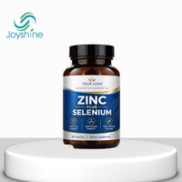Capsules de zinc et sélénium OEM ODM, marque privée, cGMP, végétaliennes, sans OGM, complément alimentaire minéral quotidien, 90 unités