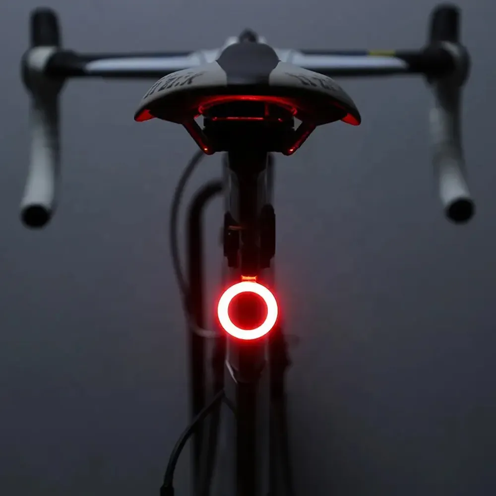 Bright Heart Shape Taillight Cycling Safety Warning Light for Adult Kids Bicycle Rear Light Rechargeable Usb Bike Tail Light
