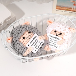 Handmade Dễ Thương Dệt Kim Ít Cừu Búp Bê Tích cực Khuyến khích Trang Trí Cho Giáng Sinh Vui Crochet May Dệt Đồ Chơi Cảm Xúc - Product Image 4