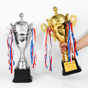 Trofeo de Metal con Corona Dorada al por Mayor, Premios para Ganadores de Competiciones Deportivas y de Juego, Copa de Metal Promocional para Deportes - Product Image 4