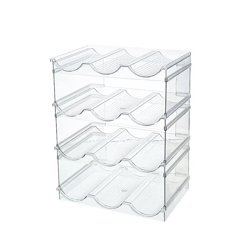 Light luxury transparent pet bottle wine holder Cup holder multi-functional storage folding home display stand
